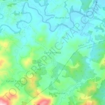 Doña Imelda topographic map, elevation, terrain