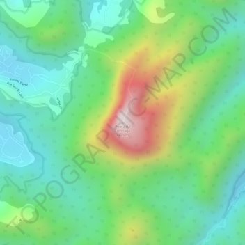 Pedra da Ermitage topographic map, elevation, terrain