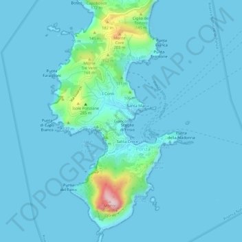 Giancos topographic map, elevation, terrain