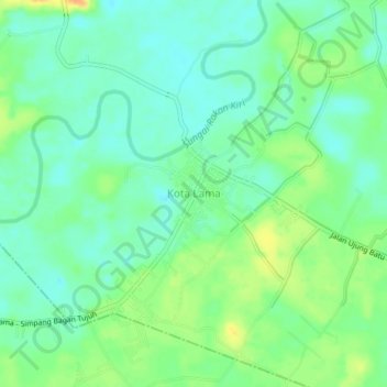 Kota Lama topographic map, elevation, terrain