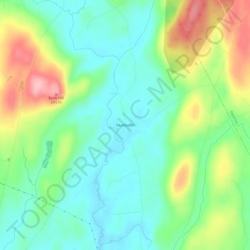 Huntsville topographic map, elevation, terrain