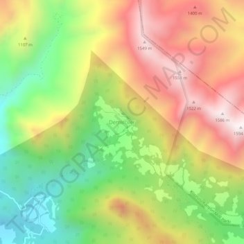 Demirciler topographic map, elevation, terrain