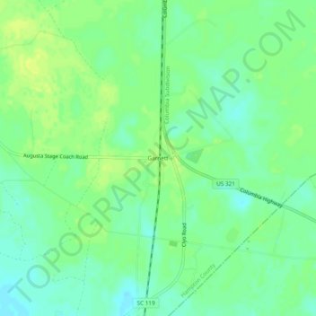 Garnett topographic map, elevation, terrain