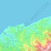 Rize topographic map, elevation, terrain