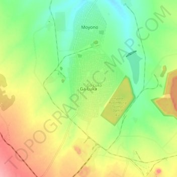 Ga-Luka topographic map, elevation, terrain