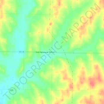 Dotham topographic map, elevation, terrain