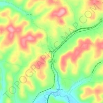 Home topographic map, elevation, terrain