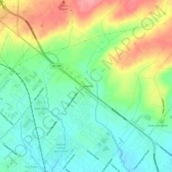 Unionville topographic map, elevation, terrain