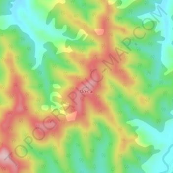 Urenui topographic map, elevation, terrain