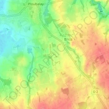 La Ravillais topographic map, elevation, terrain
