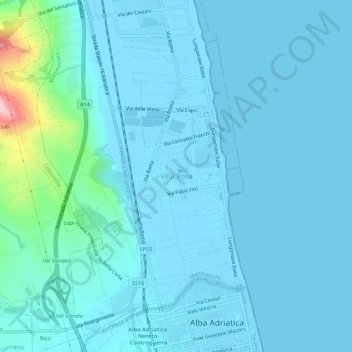 Villa Rosa topographic map, elevation, terrain
