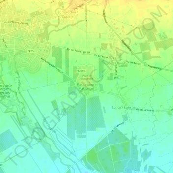 Passariano topographic map, elevation, terrain