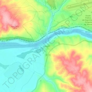 Arripiado topographic map, elevation, terrain