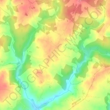 Le Burg topographic map, elevation, terrain