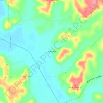 Crumtown topographic map, elevation, terrain