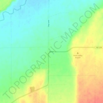 Smith topographic map, elevation, terrain