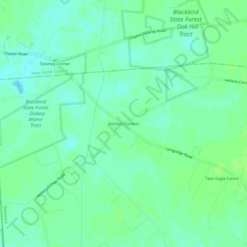Holletts Corners topographic map, elevation, terrain