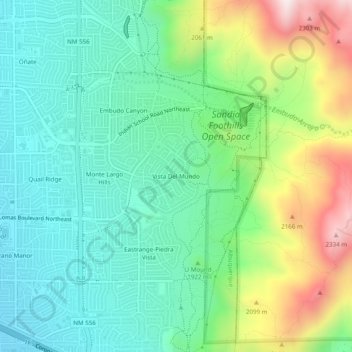 Vista Del Mundo topographic map, elevation, terrain