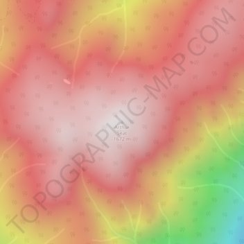 Arthur Seat topographic map, elevation, terrain