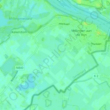 Zeeland topographic map, elevation, terrain