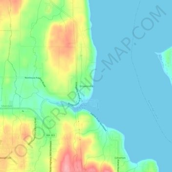 Brownsville topographic map, elevation, terrain