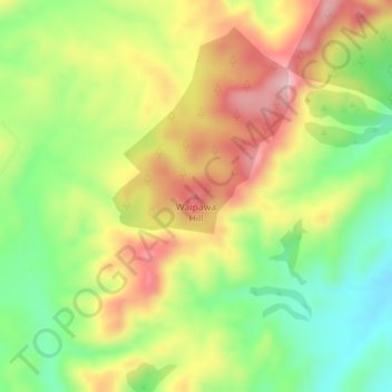Waipawa Hill topographic map, elevation, terrain