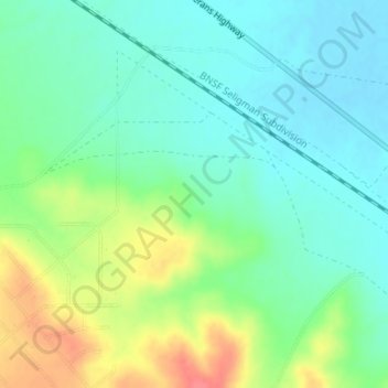 Audley topographic map, elevation, terrain