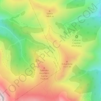 Sakhia topographic map, elevation, terrain
