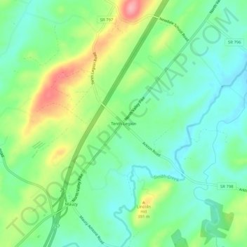 Tenth Legion topographic map, elevation, terrain