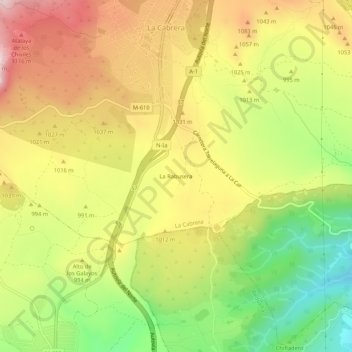 La Rabusera topographic map, elevation, terrain