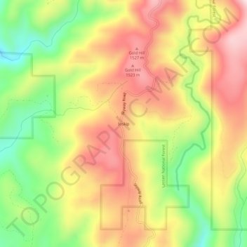 Inskip topographic map, elevation, terrain