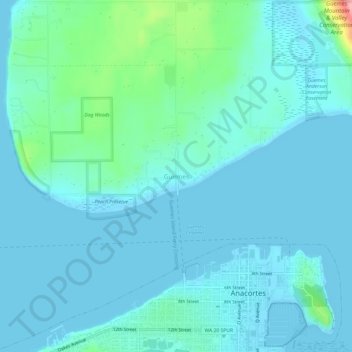 Guemes topographic map, elevation, terrain