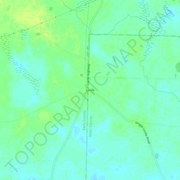 Lucile topographic map, elevation, terrain
