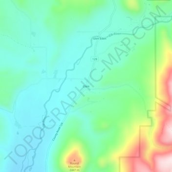 Clark topographic map, elevation, terrain