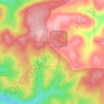 Hearts Content topographic map, elevation, terrain
