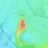 Perspective sur mont Ventoux topographic map, elevation, terrain
