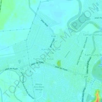 Kampung Mak Chili topographic map, elevation, terrain