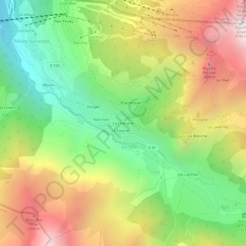 La Chenarie topographic map, elevation, terrain