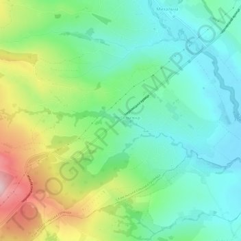 Kamiana topographic map, elevation, terrain