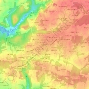 La Gare topographic map, elevation, terrain