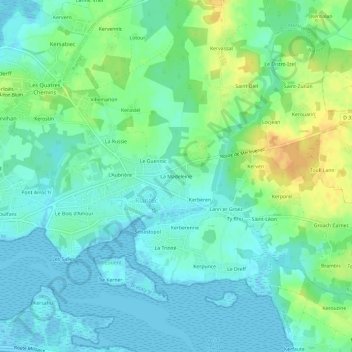 La Madeleine topographic map, elevation, terrain