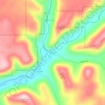 Morris topographic map, elevation, terrain