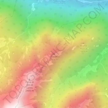 Stavel topographic map, elevation, terrain