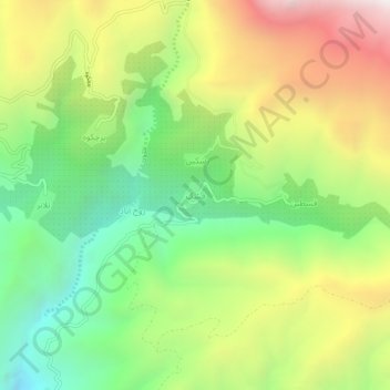 Feshk topographic map, elevation, terrain