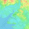 Douala topographic map, elevation, terrain
