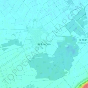 Kicklingen topographic map, elevation, terrain