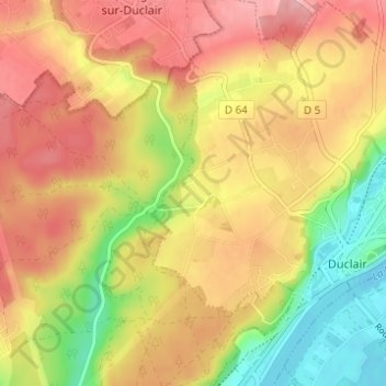 Vaurouy topographic map, elevation, terrain