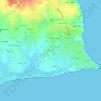 Kersinaou topographic map, elevation, terrain