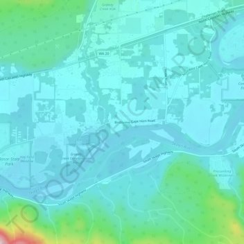 Birdsview topographic map, elevation, terrain