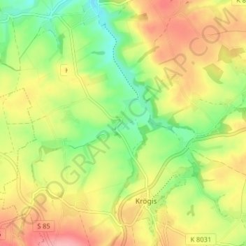 Mauna topographic map, elevation, terrain